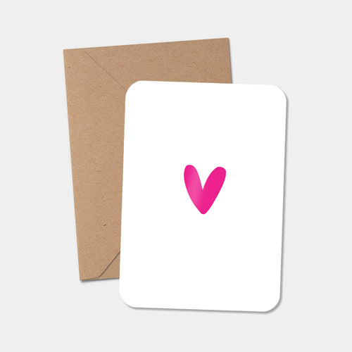 Midi kaart | Roze hartje