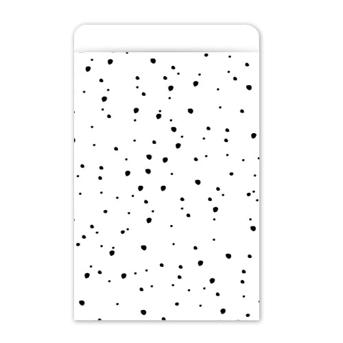Cadeauzakjes | Confetti | Wit & Zwart | 17 x 25 cm | 5 stuks