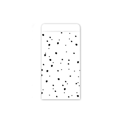 Cadeauzakjes | Confetti | Wit & zwart | 7 x 13 cm | 5 stuks