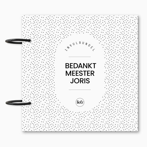 Custom invulbundel | Bedankt meester