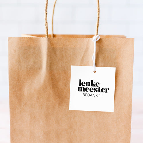 Cadeaulabel | Leuke meester bedankt