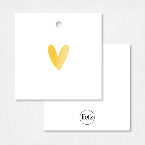 Cadeaulabel | Hartje | Goudfolie