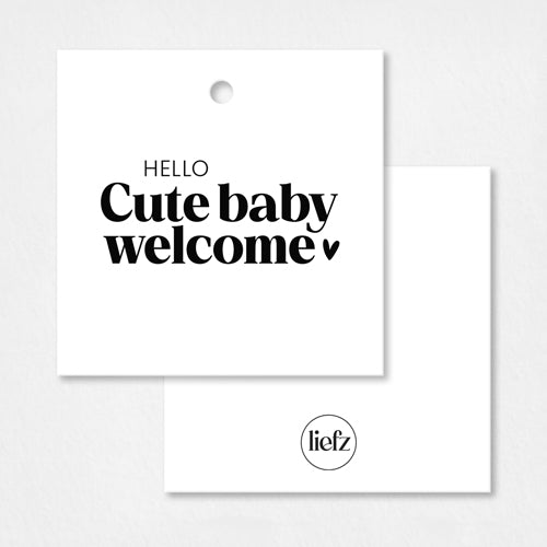 Cadeaulabel | Hello cute baby welcome