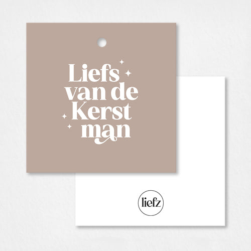 Cadeaulabel Kerst | Liefs van de Kerstman