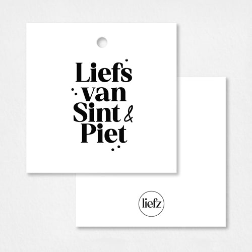 Cadeaulabel Sinterklaas | Liefs van Sint & Piet