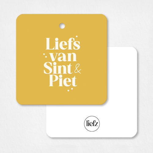 Cadeaulabel Sinterklaas | Liefs van Sint & Piet