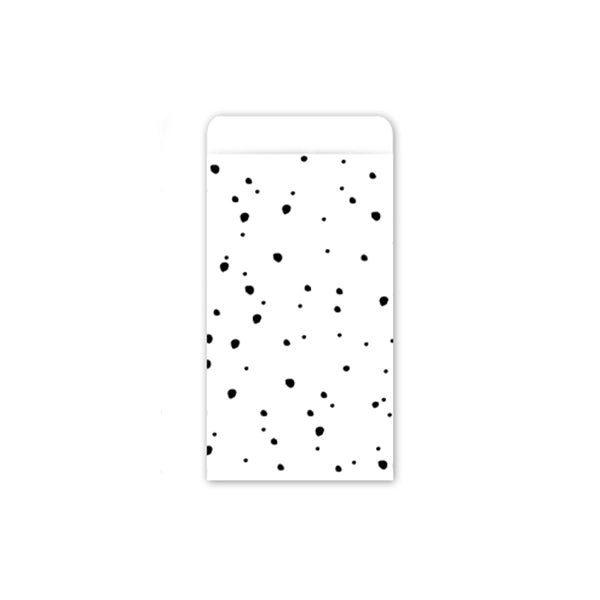 Cadeauzakjes | Confetti | Wit & zwart | 7 x 13 cm | 5 stuks