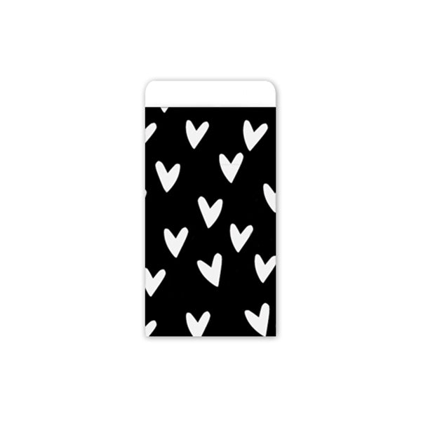 Cadeauzakjes | Hearts | Zwart & wit | 7 x 13 cm | 5 stuks