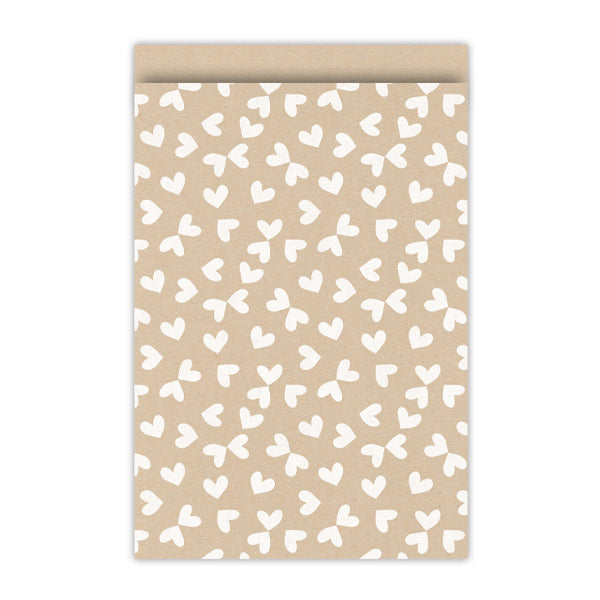 Cadeauzakjes | Hartjes | Kraft | 17 x 25 cm | 5 stuks