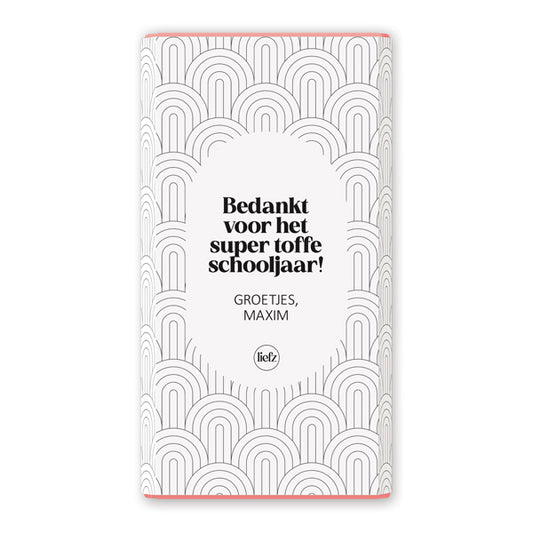 Chocoladewikkel op maat | Bedankt voor het schooljaar