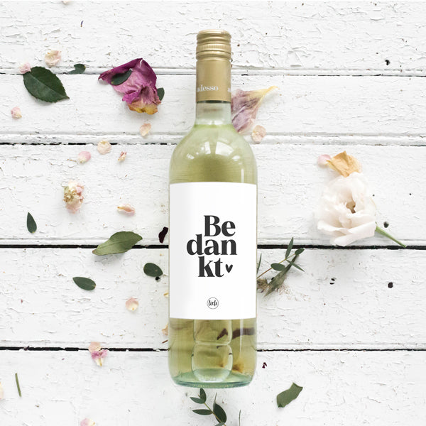 Fles etiket | Bedankt