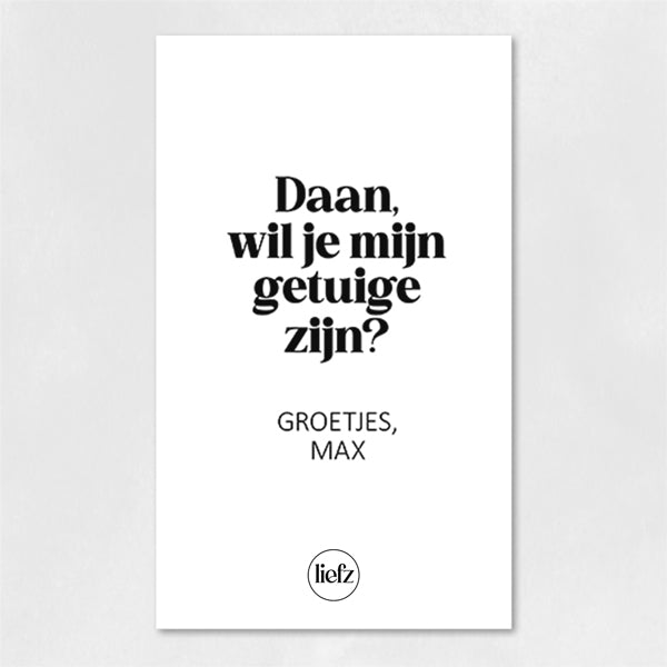 Fles etiket op maat | Getuige + naam