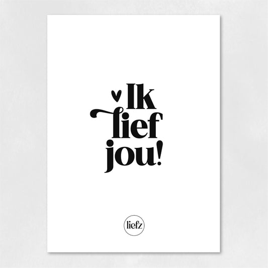 Fles etiket | Ik lief jou