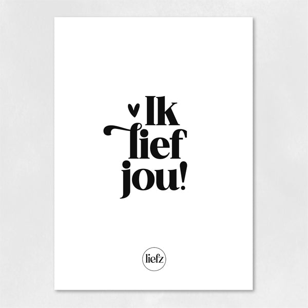 Fles etiket | Ik lief jou