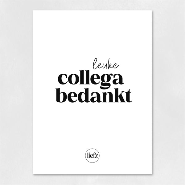 Fles etiket | Leuke collega bedankt