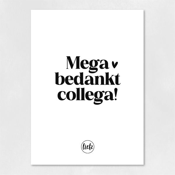 Fles etiket | Mega bedankt collega