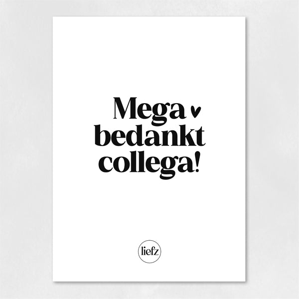 Fles etiket | Mega bedankt collega