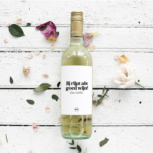 Fles etiket | Jij rijpt als goede wijn