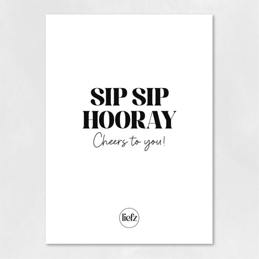 Fles etiket | Sip sip hooray