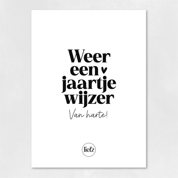 Fles etiket | Weer een jaartje wijzer