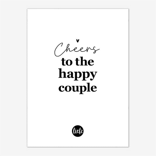 Fles etiket | Cheers to the happy couple