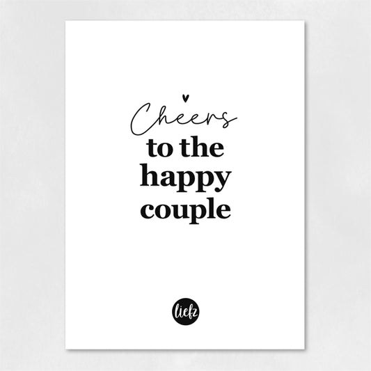 Fles etiket | Cheers to the happy couple