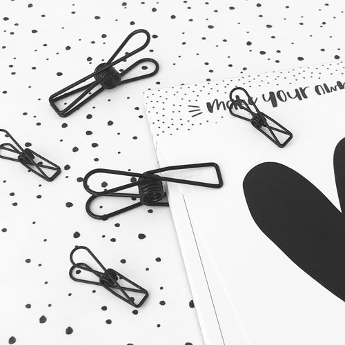 Fish clip | Zwart | 8 x 32 mm | 5 stuks