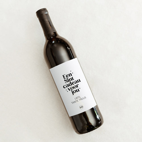 Fles etiket op maat | Een Sint cadeau voor jou + naam
