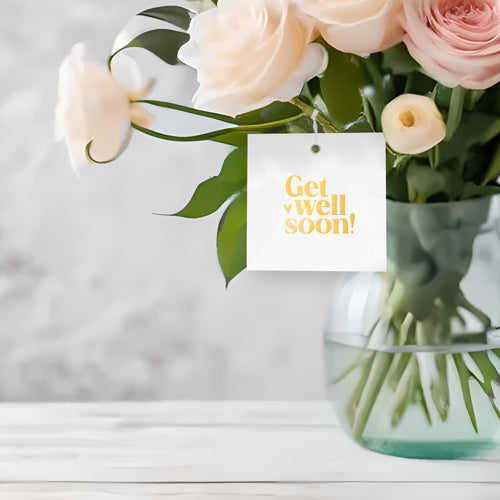 Cadeaulabel | Get well soon | Goudfolie