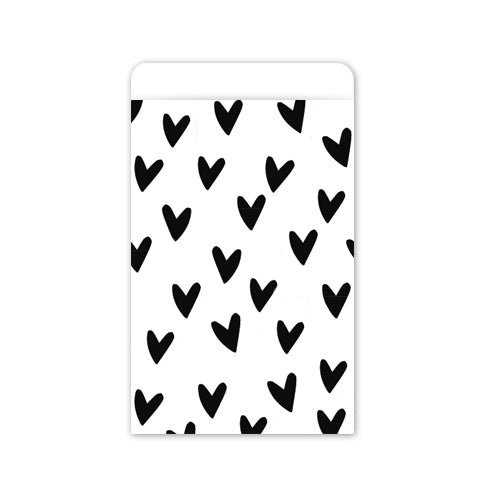 Cadeauzakjes | Hartjes | Wit & zwart | 12 x 19 cm | 5 stuks