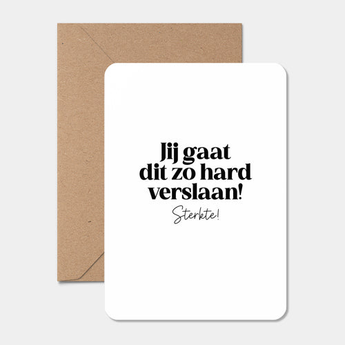 Kaart | Jij gaat dit zo hard verslaan
