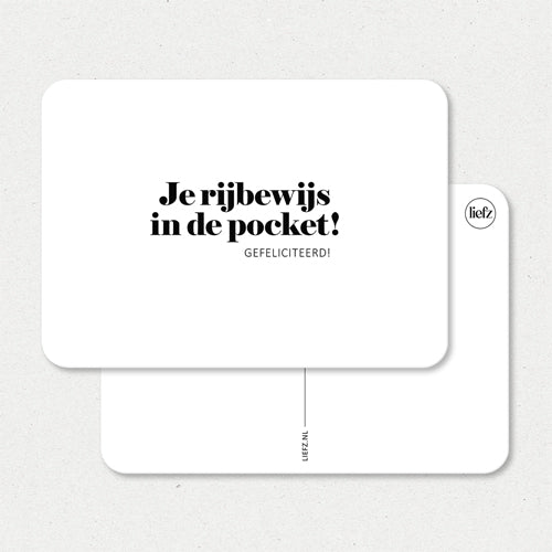 Kaart | Je rijbewijs in de pocket