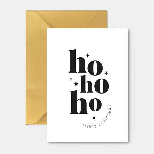 Kerstkaart | Ho Ho Ho Merry Christmas