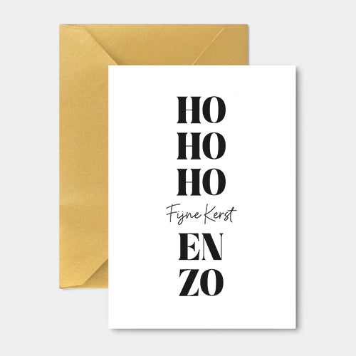 Kerstkaart | Ho Ho Ho Fijne Kerst en zo