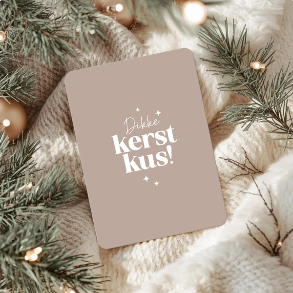Kerstkaart | Dikke kerstkus