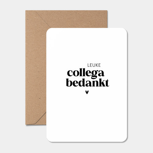 Kaart | Leuke collega bedankt