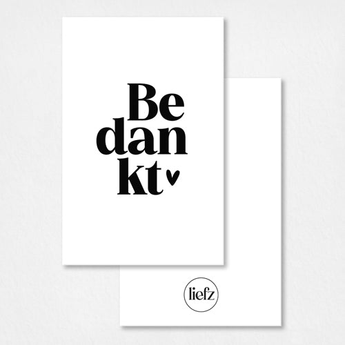Mini kaartje | Bedankt