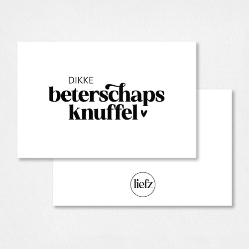 Mini kaartje | Dikke beterschapsknuffel