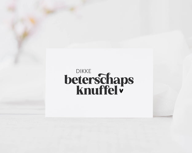 Mini kaartje | Dikke beterschapsknuffel