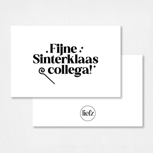Mini kaartje Sinterklaas | Fijne Sinterklaas collega
