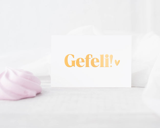 Mini kaartje | Gefeli | Goudfolie