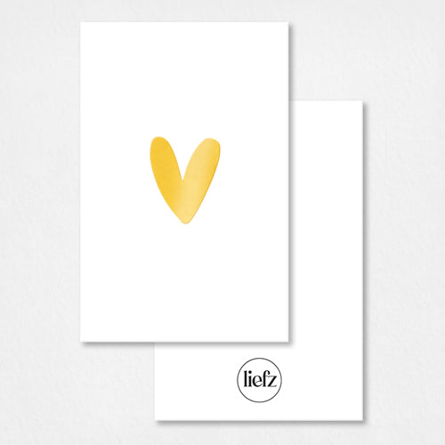 Mini kaartje | Hartje | Goudfolie