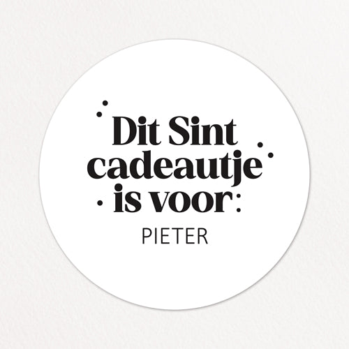 Stickers op maat | Sint | Dit Sintcadeautje is voor + naam | 10 stuks