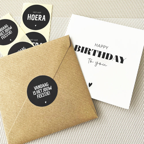 Stickers | Hiep hiep hoera | 10 stuks