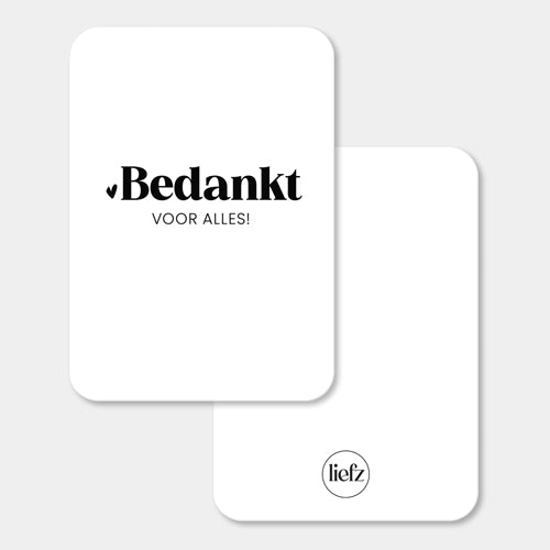 Midi kaart | Bedankt voor alles