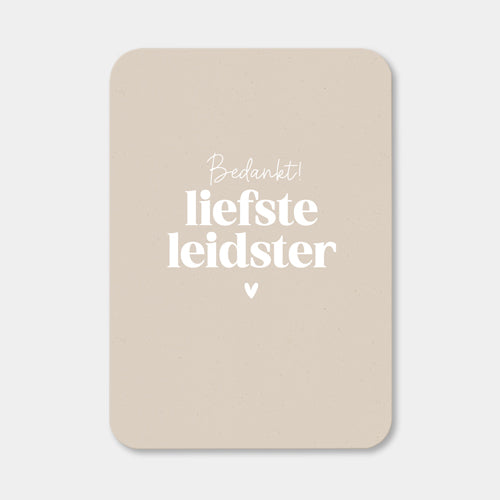 Midi kaart | Bedankt liefste leidster
