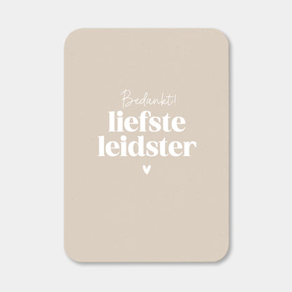Midi kaart | Bedankt liefste leidster