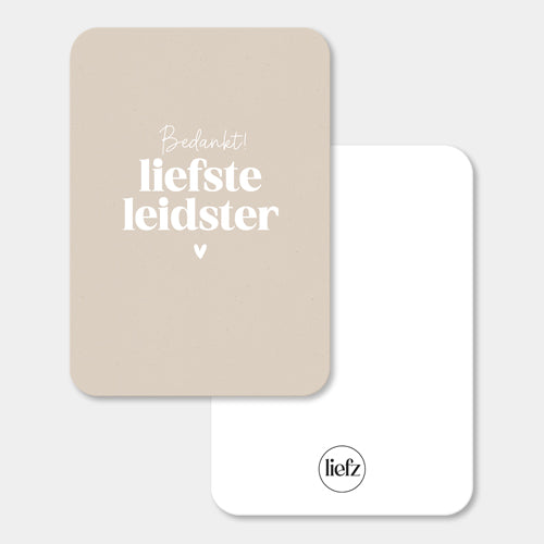 Midi kaart | Bedankt liefste leidster