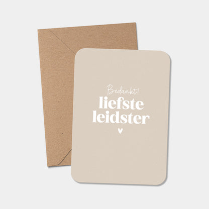 Midi kaart | Bedankt liefste leidster