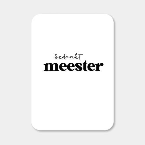 Midi kaart | Bedankt meester